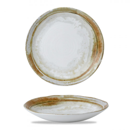 Assiette creuse organique beige porcelaine vitrifiée Ø 28 cm Finca Sanstone Dudson