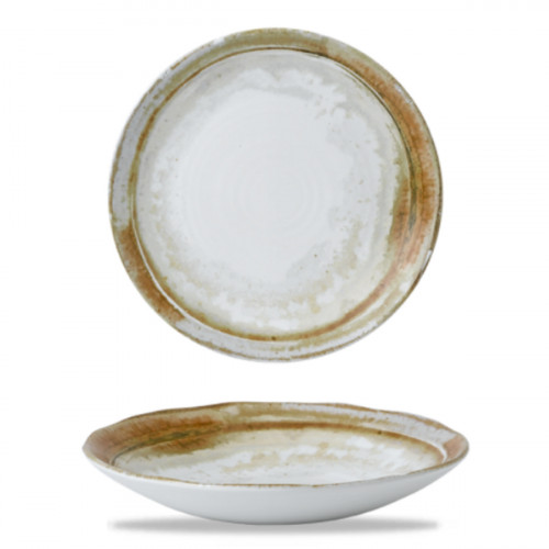 Assiette creuse organique beige porcelaine vitrifiée Ø 25 cm Finca Sanstone Dudson