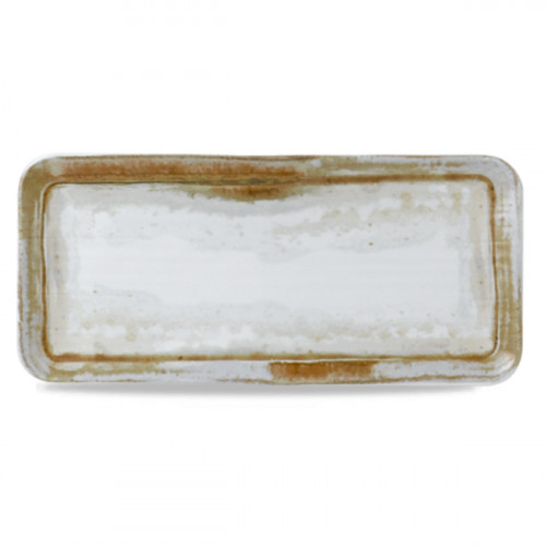 Assiette organique beige porcelaine vitrifiée 35x16 cm Finca Sanstone Dudson
