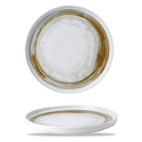 Assiette coupe plate rond beige porcelaine vitrifiée Ø 26 cm Finca Sanstone Dudson