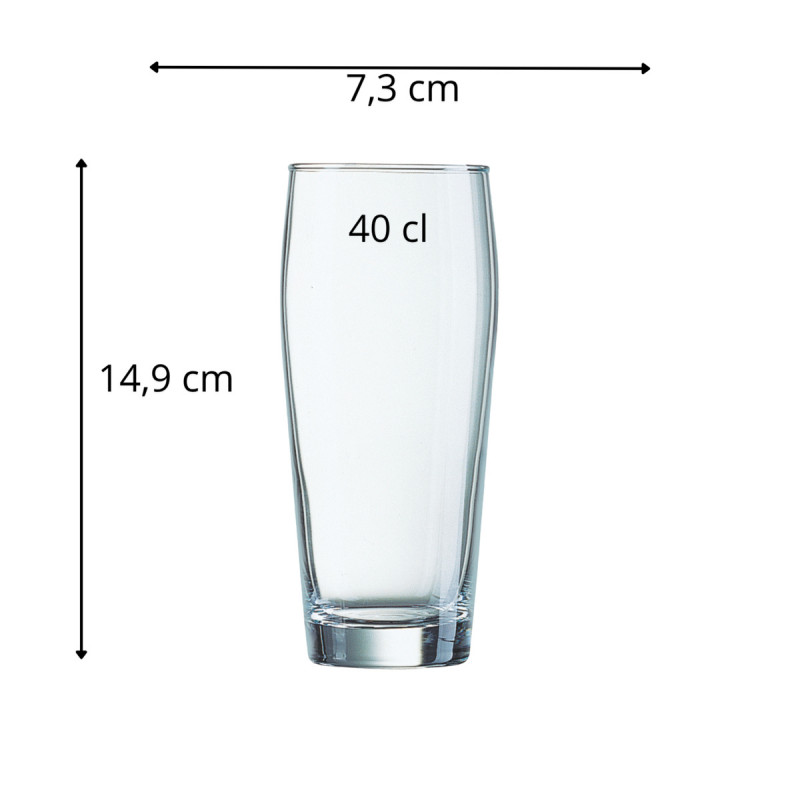 Gobelet forme haute verre 40 cl Willi Becher Arcoroc