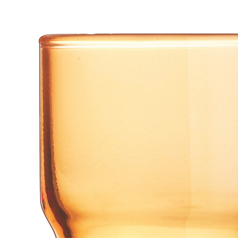 Gobelet forme basse orange verre trempé 16 cl Log Brush Arcoroc