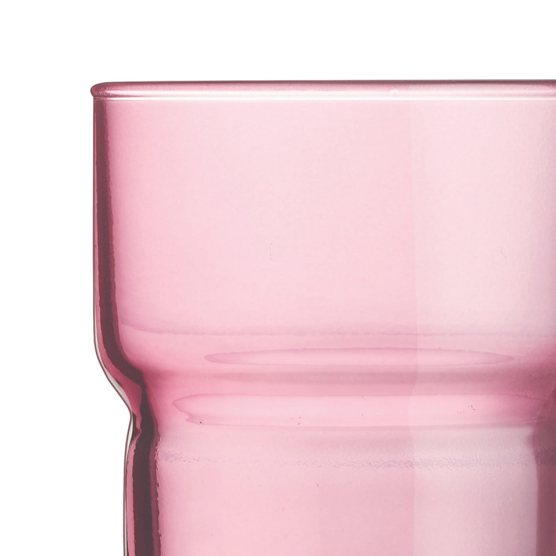 Gobelet forme basse rose verre trempé 22 cl Log Brush Arcoroc