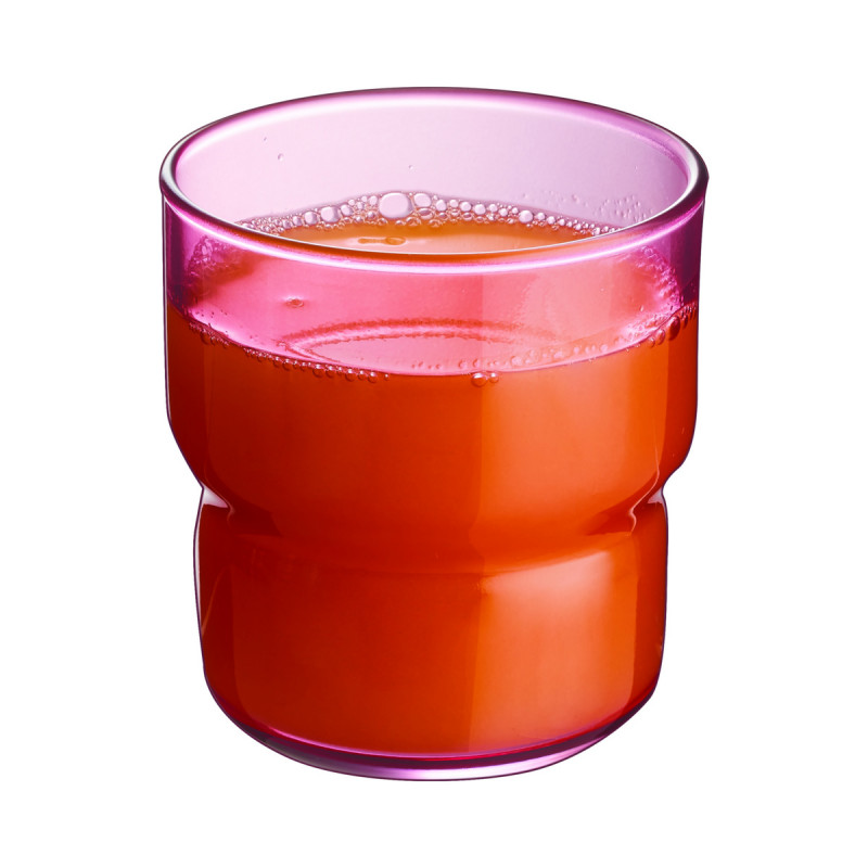 Gobelet forme basse rose verre trempé 22 cl Log Brush Arcoroc