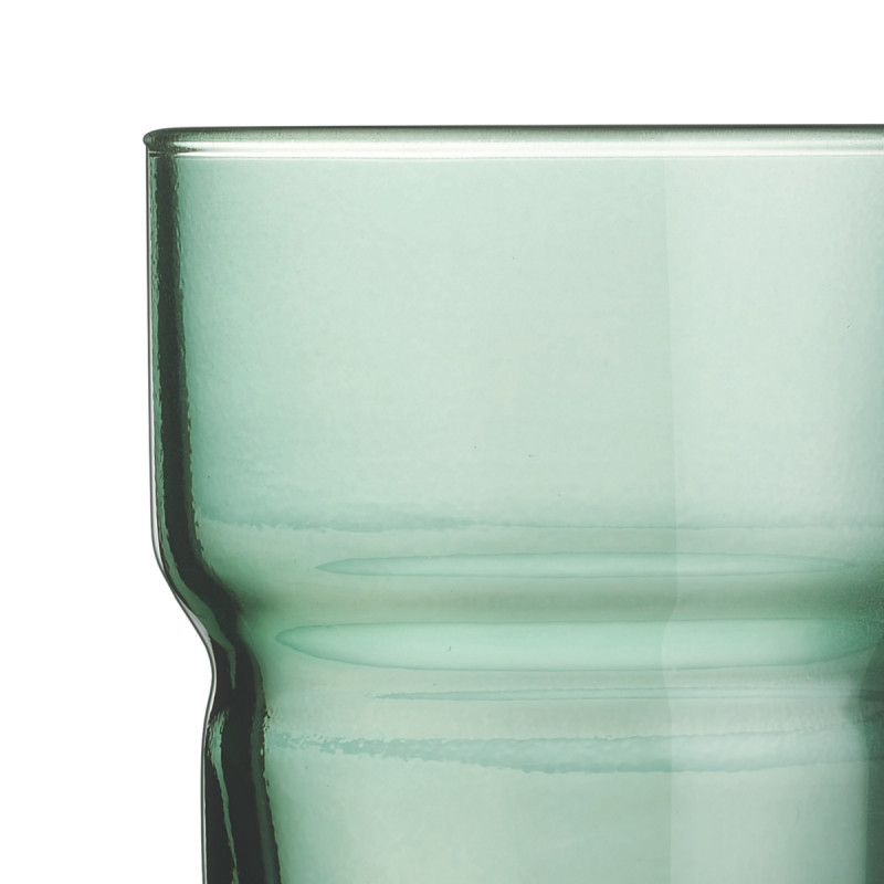 Gobelet forme basse vert verre trempé 22 cl Log Brush Arcoroc