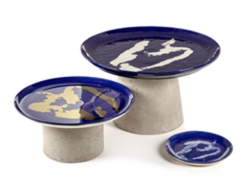 Rehausse rond béton pierre Ø 23 cm Feast By Ottolenghi Serax