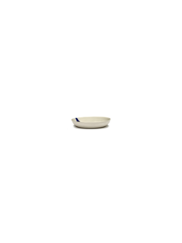 Plat rond blanc artichaut bleu grès émaillé Ø 11,5 cm Feast By Ottolenghi Serax