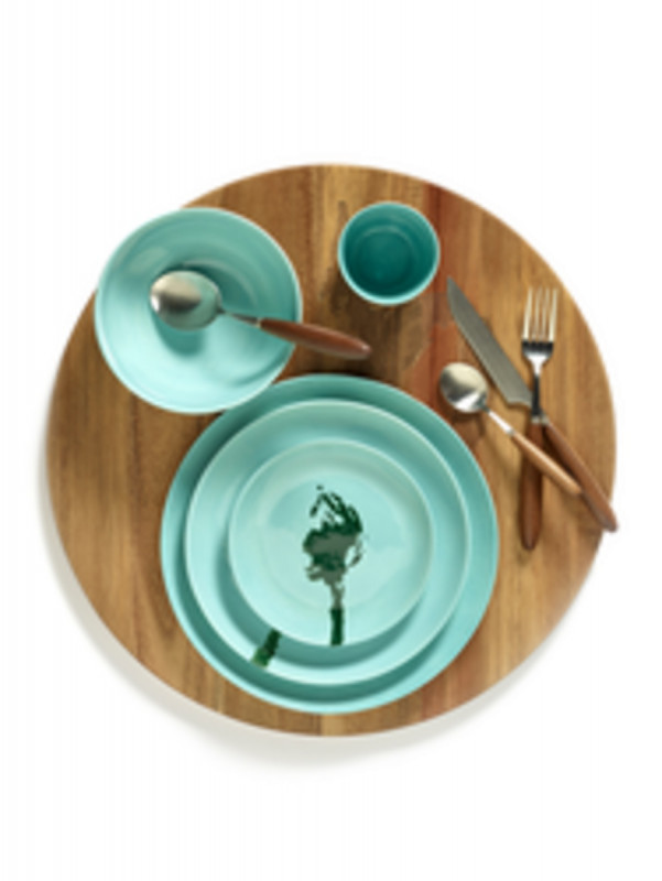 Assiette plate rond azure artichaut vert grès émaillé Ø 22,5 cm Feast By Ottolenghi Serax