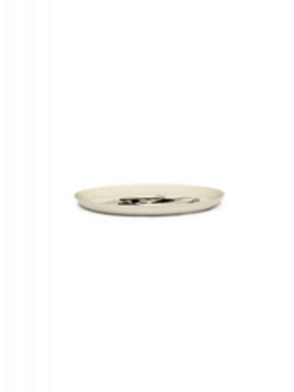 Assiette plate rond blanc poivron noir grès émaillé Ø 26,5 cm Feast By Ottolenghi Serax