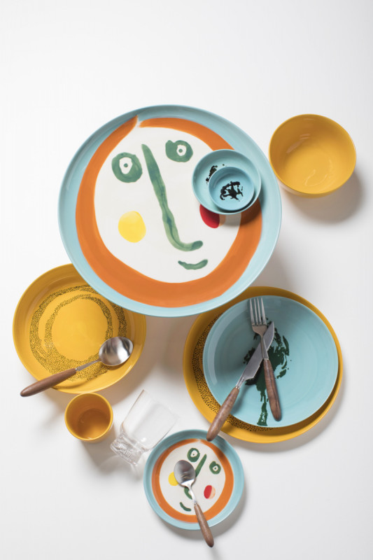 Assiette plate rond azure grès émaillé Ø 26,5 cm Feast By Ottolenghi Serax