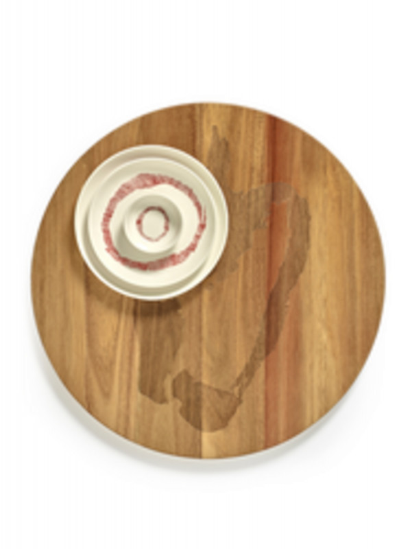 Plateau de présentation rond marron acacia Ø 45 cm Feast By Ottolenghi Serax