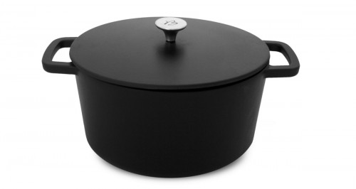 Cocotte avec couvercle fonte d'acier Sans revêtement Avec couvercle Ø 24 cm 4,2 L Cooko