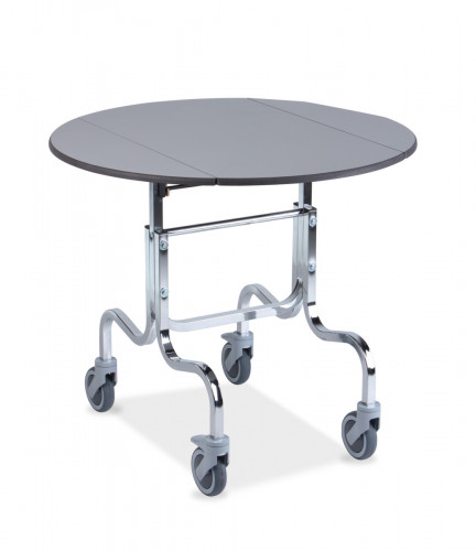 Chariot de service inox 1 niveaux Ø 900 mm 786 mm 50 kg Pleiadi Rocam