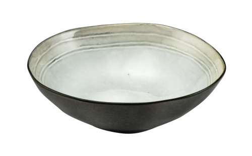 Assiette creuse rond nacre grès émaillé Ø 19,5 cm Shadow Medard De Noblat