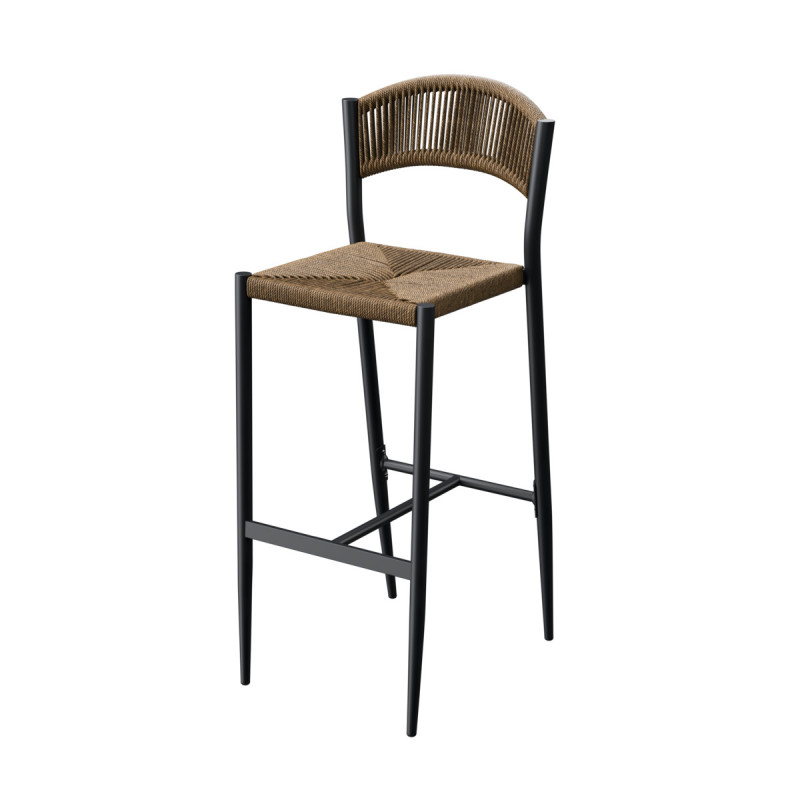 Tabouret de bar paille 104x46x58 cm Breda