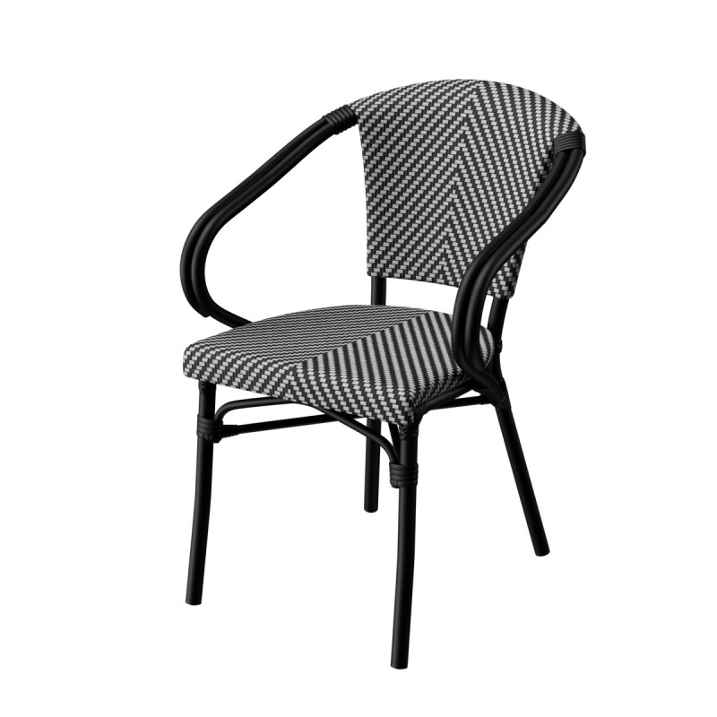 Fauteuil noir 84x56x59 cm Trocadero