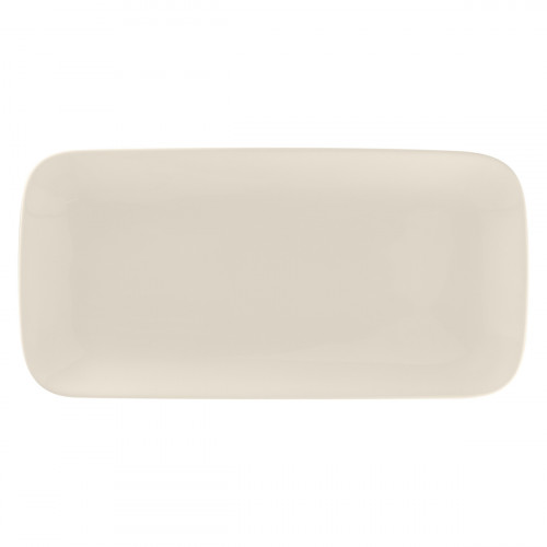 Assiette plate rectangulaire blanc porcelaine bone china 27,7x13,9 cm Bravura Rak