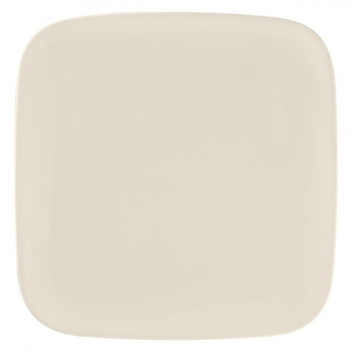 Assiette plate carré blanc porcelaine bone china 25,3x25,3 cm Bravura Rak