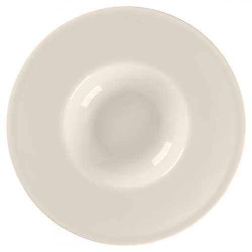 Assiette creuse gourmet rond blanc porcelaine bone china Ø 25 cm Bravura Rak