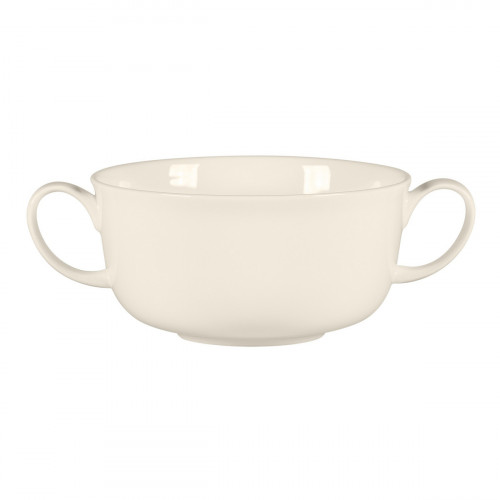 Tasse à bouillon avec 2 anses rond blanc porcelaine bone china 30 cl Ø 10,8 cm Bravura Rak