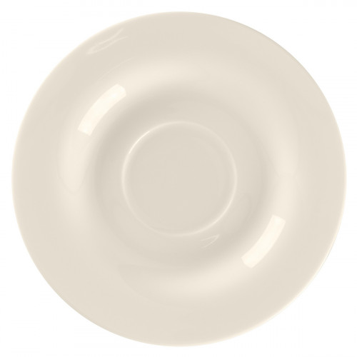 Soucoupe pour tasse à thé avec pied rond blanc porcelaine bone china Ø 16,8 cm Bravura Rak