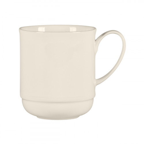 Mug empilable rond blanc porcelaine bone china 34 cl Ø 8,3 cm Bravura Rak