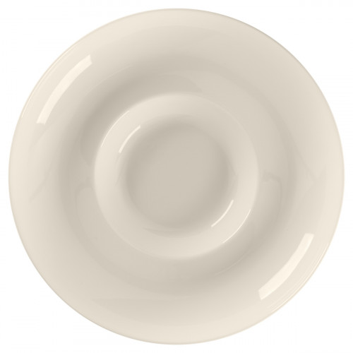 Assiette creuse gourmet rond blanc porcelaine bone china Ø 29 cm Fedra Rak