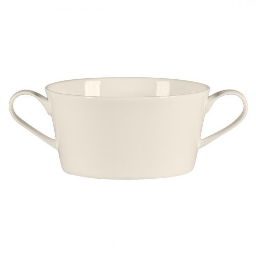 Tasse à bouillon avec 2 anses rond blanc porcelaine bone china 36,9 cl Ø 11,8 cm Fedra Rak