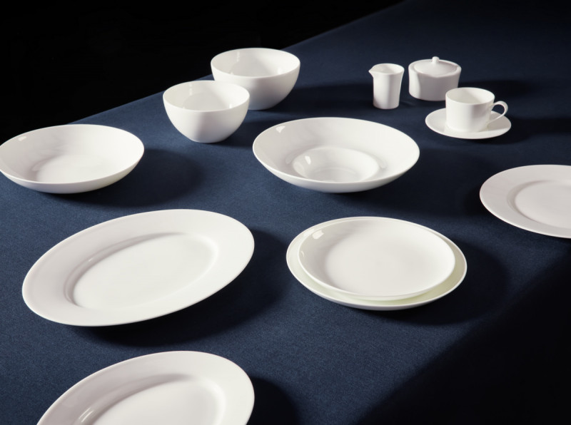 Tasse à café rond blanc porcelaine bone china 19,6 cl Ø 8,4 cm Fedra Rak