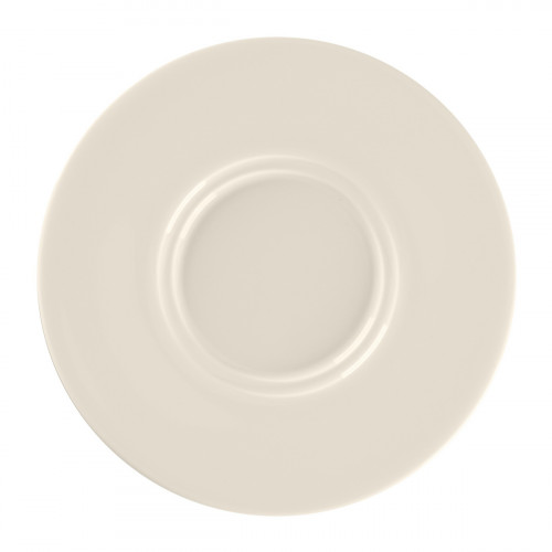 Sous tasse à café / thé rond blanc porcelaine bone china Ø 17,3 cm Fedra Rak