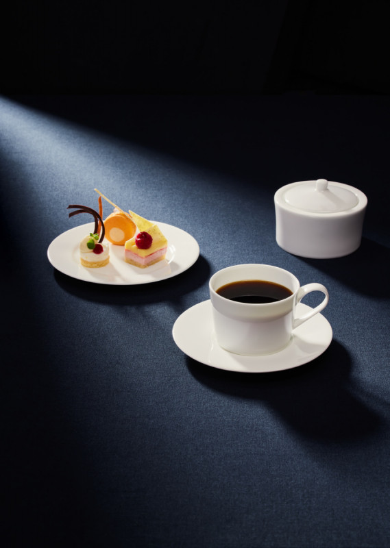 Mug rond blanc porcelaine bone china 43,5 cl Ø 9,6 cm Fedra Rak