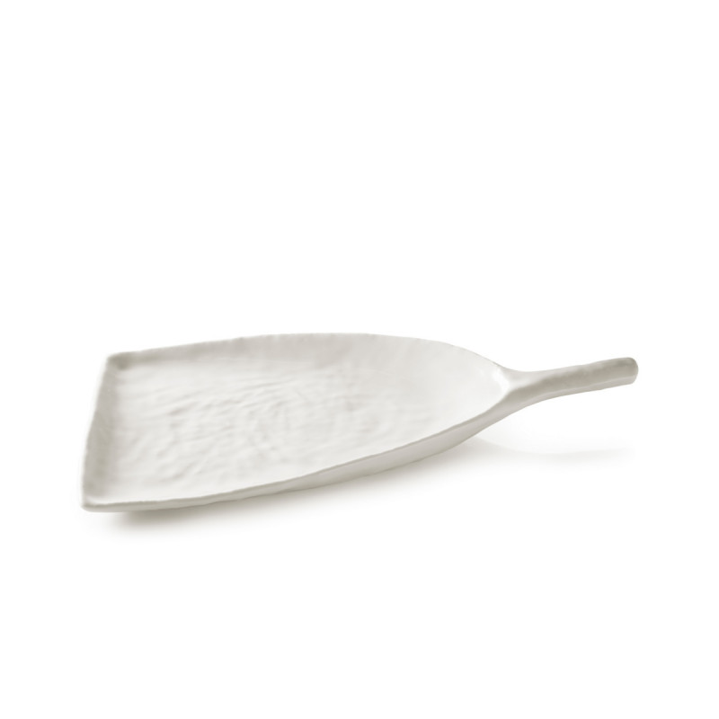 Assiette pelle Blanc albâtre porcelaine culinaire 18,5x14,5 cm Yli Revol