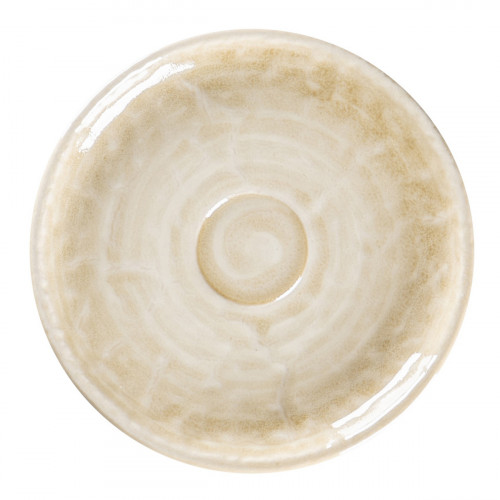 Sous-tasse à expresso rond vanilla porcelaine vitrifiée Ø 13 cm Krush Rak