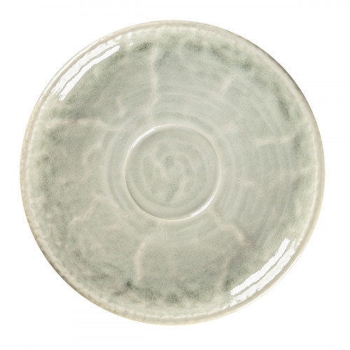 Sous-tasse à expresso rond céladon porcelaine vitrifiée Ø 17 cm Krush Rak