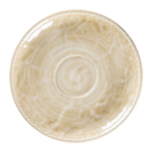 Sous-tasse à expresso rond vanilla porcelaine vitrifiée Ø 17 cm Krush Rak