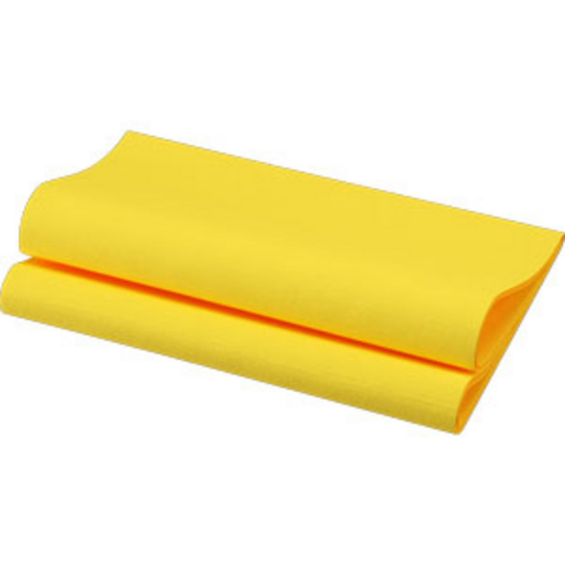Serviette jaune non tissé 40x40 cm Bio Dunisoft Duni (60 pièces)