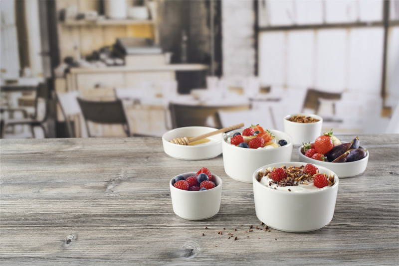 Pot droit blanc porcelaine vitrifiée Ø 12 cm Nourish White Churchill