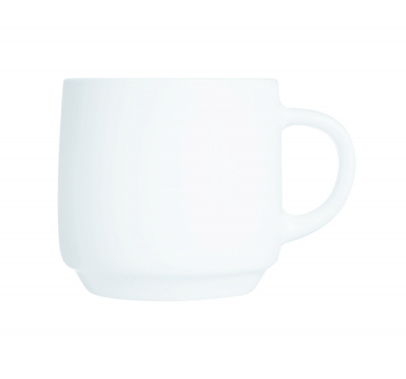 Tasse avec anses rond blanc verre 19 cl Ø 9,7 cm Intensity Baril Arcoroc