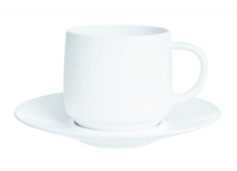 Tasse avec anses rond blanc verre opal 25 cl Ø 10,6 cm Intensity Baril Arcoroc