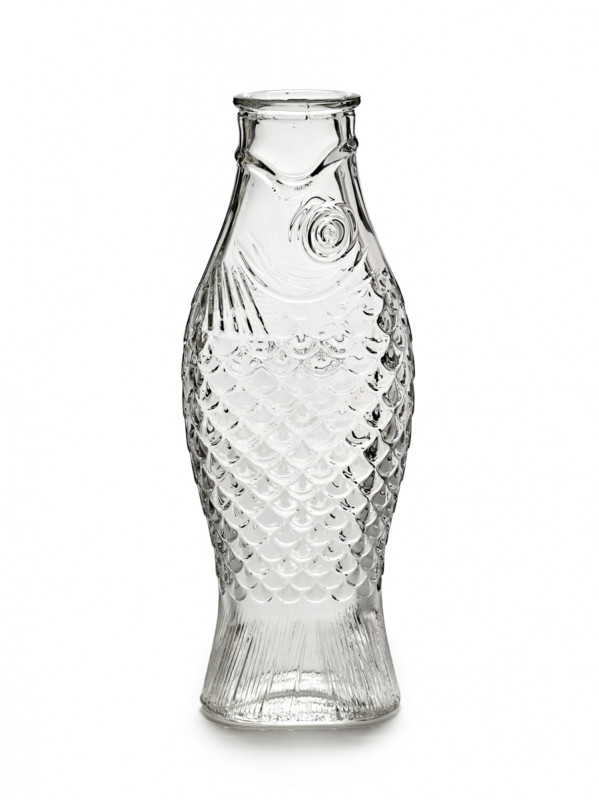 Bouteille irrégulier verre 1 L Fish&fish Serax