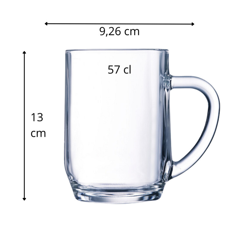 Verre à bière verre 57 cl Haworth Arcoroc