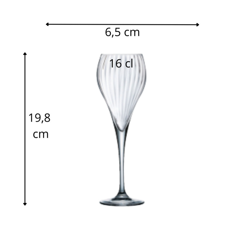 Flûte verre cristallin 16 cl Chef & Sommelier