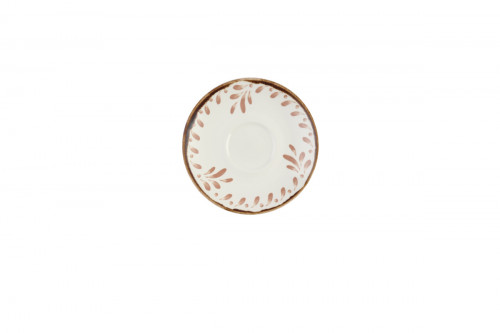 Sous tasse à espresso rond terracotta porcelaine vitrifiée Ø 11,8 cm Harvest Mediterranean Dudson