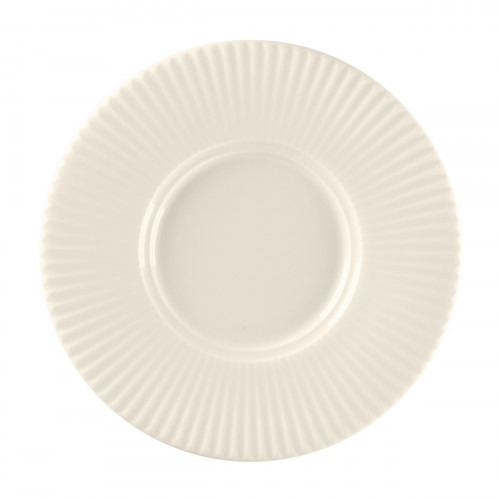 Sous tasse à café / thé rond blanc porcelaine bone china Ø 32,2 cm Spectra Rak