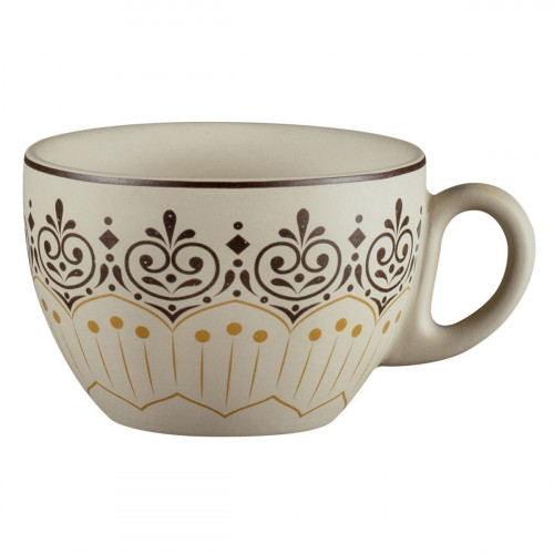 Tasse à thé rond Argila Décor Cartagena porcelaine 23 cl Ø 9 cm Earth Rak