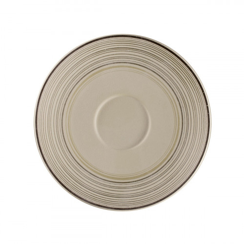 Sous tasse à espresso rond Argila Décor Larissa porcelaine Ø 12,5 cm Earth Rak
