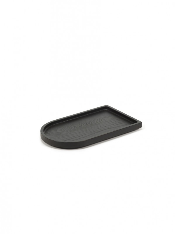 Assiette à bord droit rectangulaire ébène bois 30 cm La Mère Serax