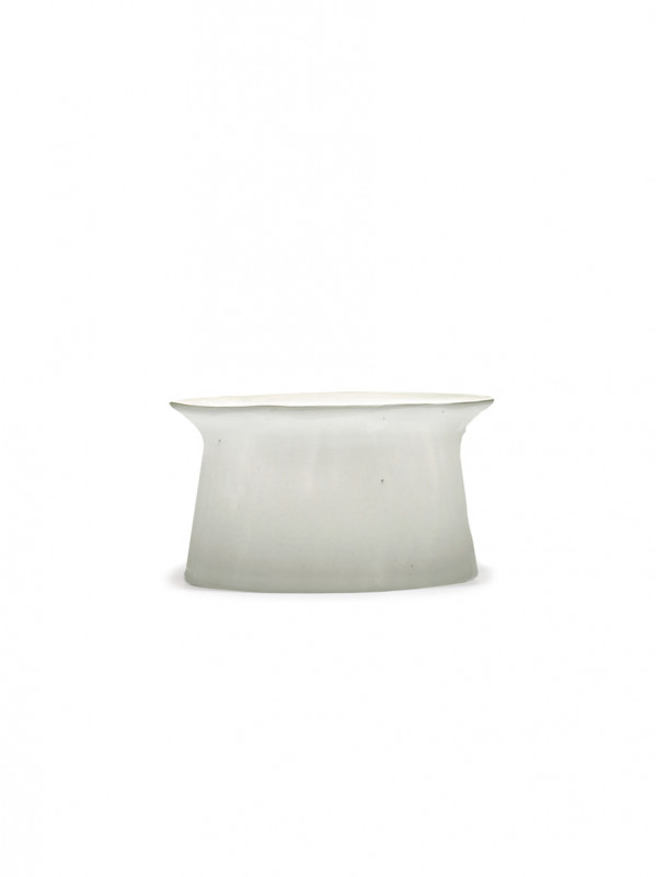 Assiette plate surélevée rond écru grès émaillé Ø 19,5 cm La Mère Serax