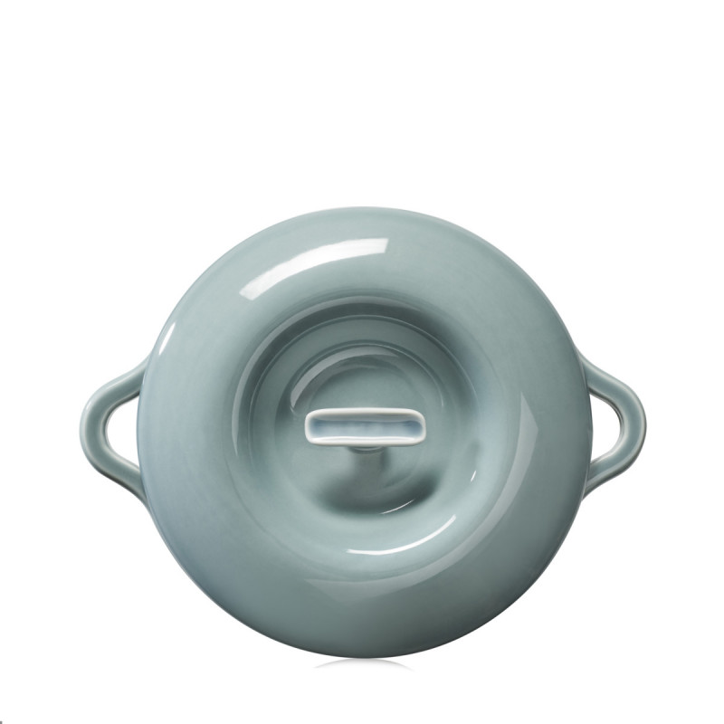 Cocotte avec couvercle rond Gris nuage porcelaine Ø 26 cm Bombance Revol