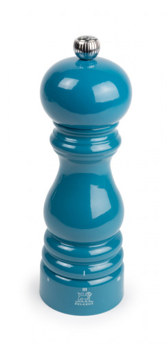 Moulin à poivre rond Bleu pacifique Ø 5 cm 18x5,9x5,9 cm Paris Rama Peugeot Saveurs